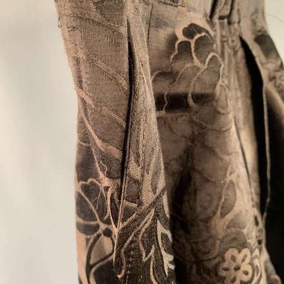 HAIDER ACKERMANN Size M Brown Jacquard Linen Silk Casual Pants - Picture 4 of 7